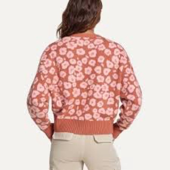 UGG Shaina Cardigan Women's Floral Cardigan - Pink and Brown NWT - Picture 3 of 7